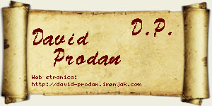 David Prodan vizit kartica